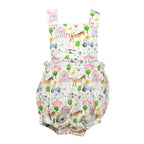 Farm Animal Print Soft Cotton Baby Sleeveless Romper