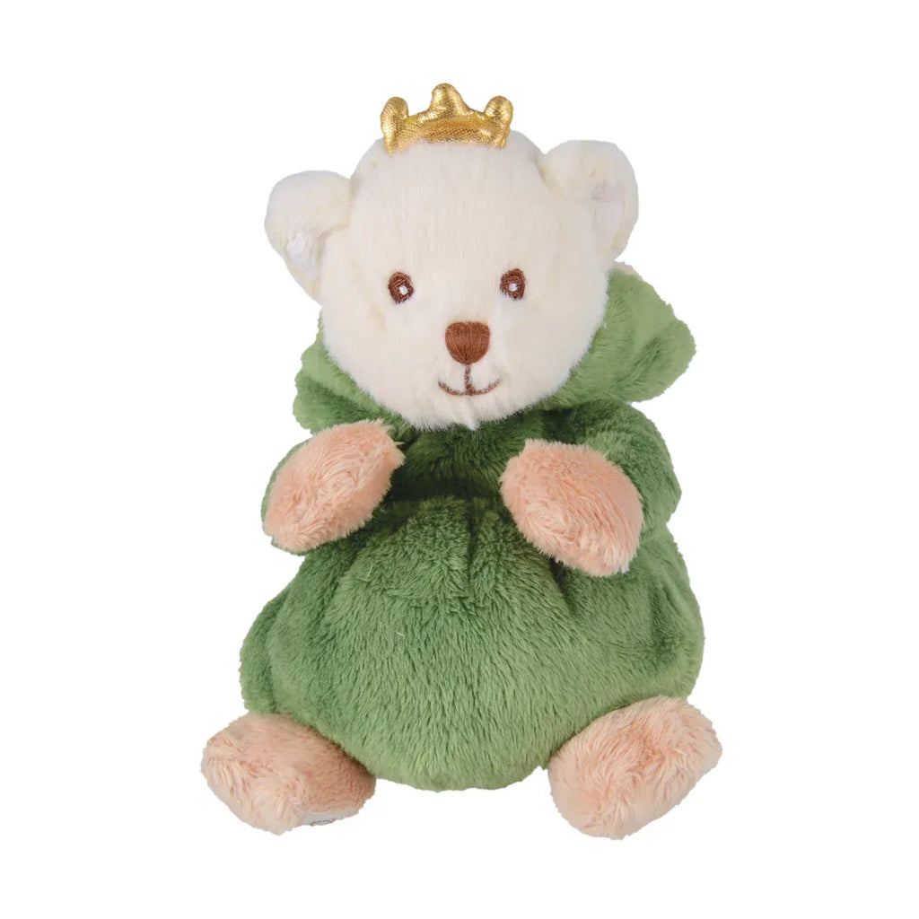Whimsical Little Bear In Green Frog Hood