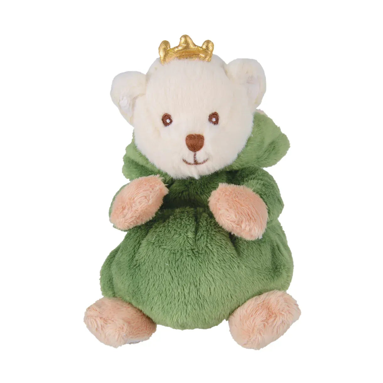 Whimsical Little Bear In Green Frog Hood